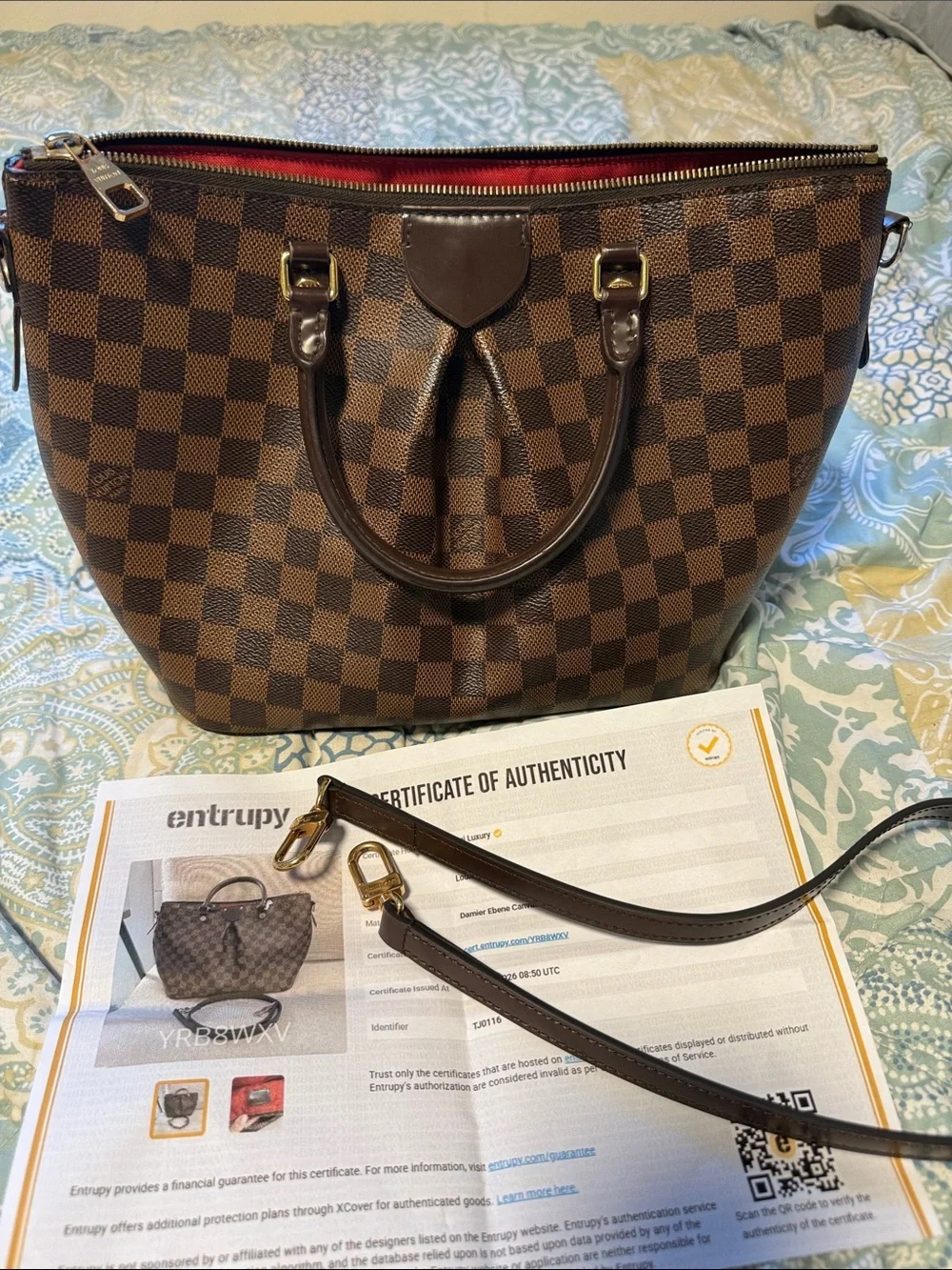 Louis Vuitton Brown Damier Ebene Shoulder Tote